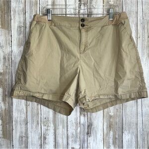 Lane Bryant Khaki Stretch Shorts